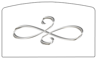 DACRO-601-SL-WT Silver Scroll White